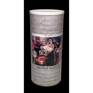 Texaco 432 Piece Puzzle In Sealed Canister The Saturday Evening Post Advertising